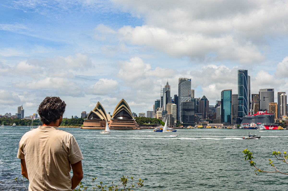 The Opera House and the skyline of Sydney